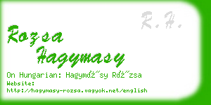 rozsa hagymasy business card